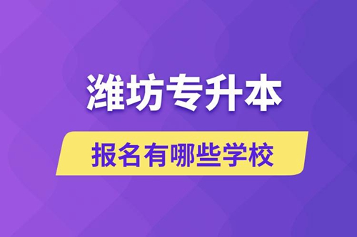 濰坊專升本報(bào)名有哪些學(xué)校？