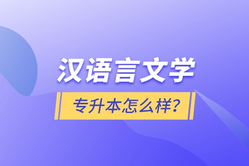 漢語言文學(xué)專升本怎么樣？