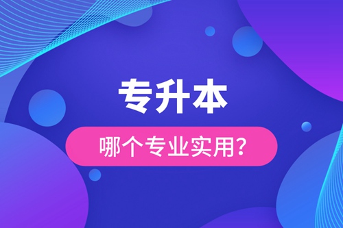 專升本哪個專業(yè)實用？
