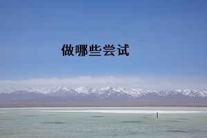 做哪些嘗試